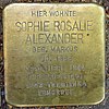 Stolperstein Jungfrauenthal 37 (Sophie Rosalie Alexander) in Hamburg-Harvestehude.JPG