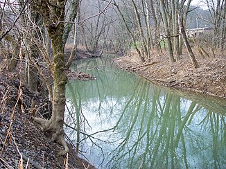 Sunday Creek poblíž Glouster v Ohiu