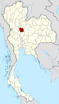 Peta Thailand menunjukkan Wilayah Phichit