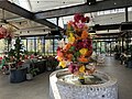 The entrance to The Paper Mill Food in Liverpool is sophisticated and has vibrant colours.