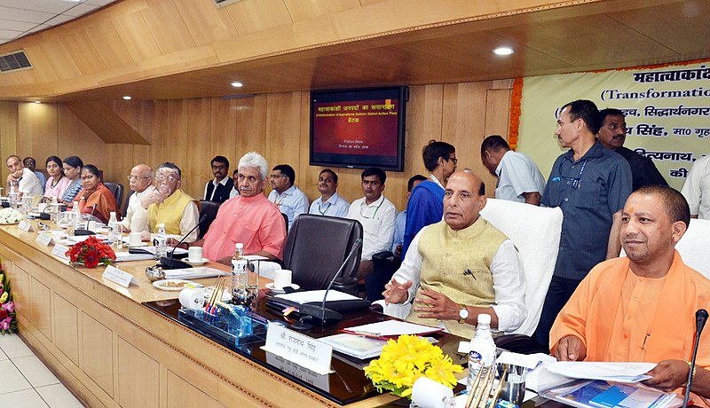 File:The Union Home Minister, Shri Rajnath Singh chairing the meeting of “Transformation of Aspirational Districts”, in Lucknow, Uttar Pradesh.jpg