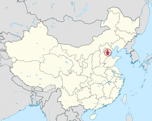 Vị trí Thiên Tân (đỏ) tại Trung Quốc