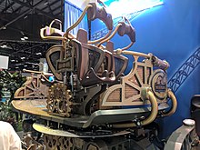 The car for Time Traveler at the Mack Rides booth at IAAPA IAE 2017 Time Traveler Car (38390303886).jpg