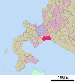 Tomakomain sijainti Hokkaidōn prefektuurissa