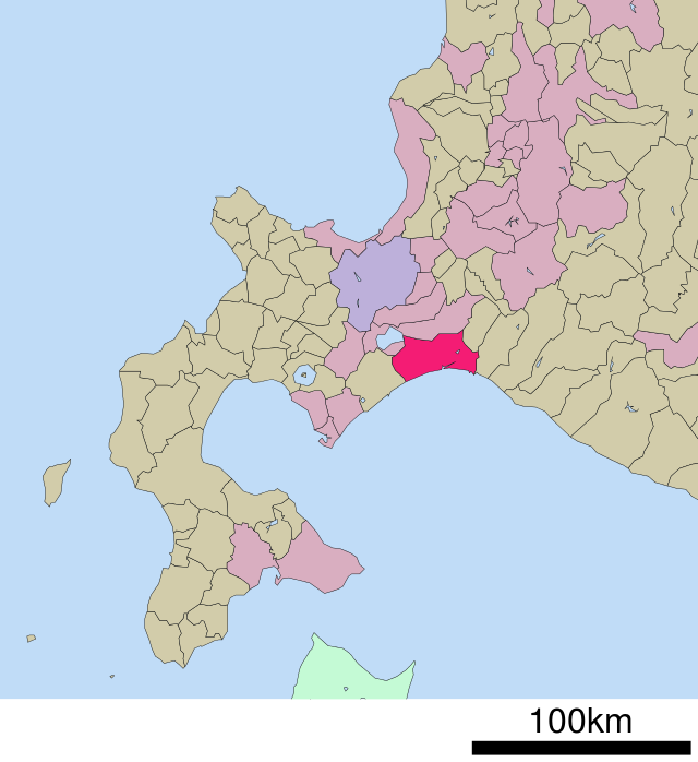 Lage Tomakomais in der Präfektur