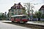 Im Rahmen von 120 Jahren Überlandbahn in Merseburg ist der Z-T4D Nr. 900 zwischen den Haltestellen Leunaweg und Leunatorstraße unterwegs.