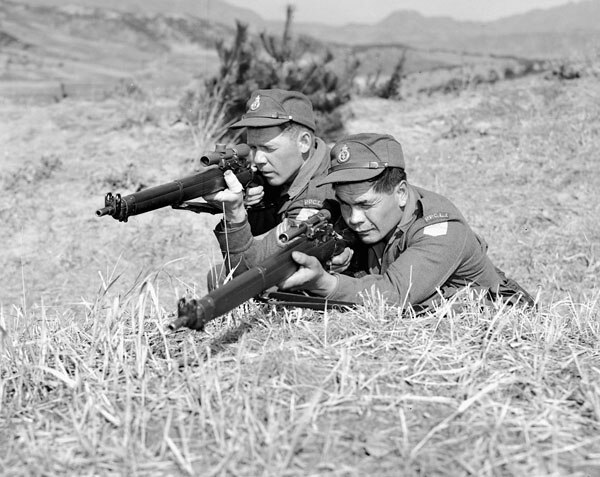 Two snipers of Princess Patricia's Canadian Light Infantry in Korea