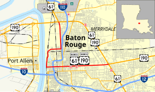 <span class="mw-page-title-main">U.S. Route 61/190 Business</span> Business route in Louisiana, United States