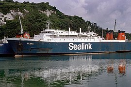 Sealink train ferry Ulidia at Dover