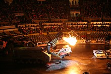 Megasaurus in the University of Illinois Assembly Hall UofI Monstertrucks Megasaurus 1.jpg