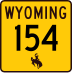 Wyoming Highway 154 marker