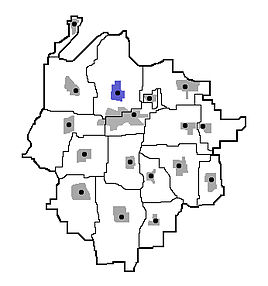 Location of Wahle in the municipality of Vechelde