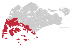 West Coast Group Representation Constituency. West Coast GRC locator map.svg