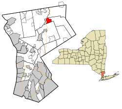 Westchester County New York incorporated and unincorporated areas Goldens Bridge highlighted.svg