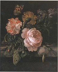 Still Life of Flowers with a Butterfly