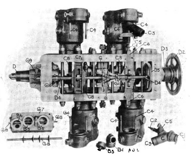 1904 Wilson-Pilcher water-cooled engine