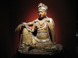 A wooden Bodhisattva from the Song dynasty (960-1279 AD) Wood Bodhisattva.jpg