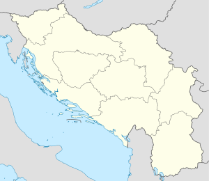 Првенство Југославије у фудбалу 1935. на мапи Краљевине Југославије