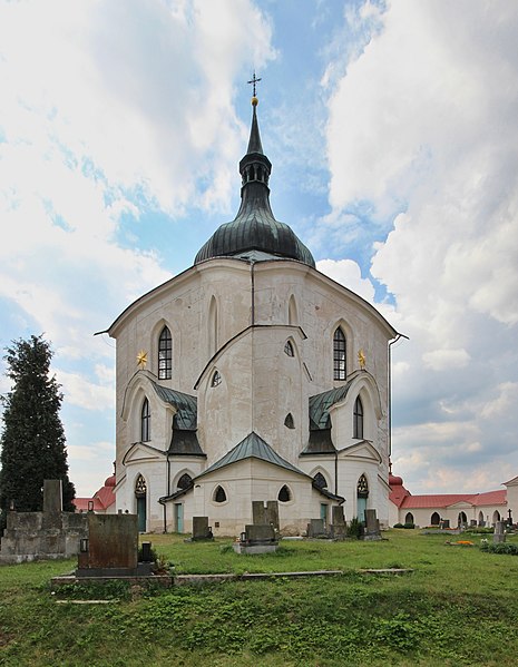 Pilgrimage Church of Saint John of Nepomuk by Jan Santini Aichel (around 1720), Czech Republic, historic Moravia