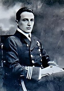 Zdenko Hudeček jako poručík řadové lodi rakousko-uherského námořnictva (cca 1913)