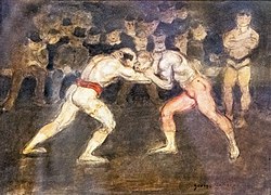 Lutteurs (Wrestlers) by Georges Bottini