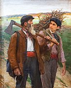 Le retour des bûcherons - Henri Loubat - musée des Beaux-Arts de Gaillac (The return of the Lumberjacks)