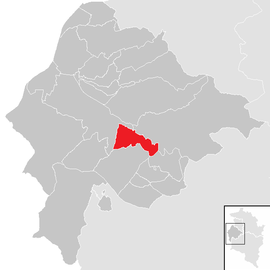 Poloha obce Übersaxen v okrese Feldkirch (klikacia mapa)