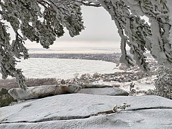 Winter panorama of the village