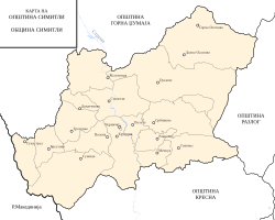 Административна карта на општина Симитли