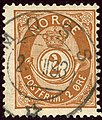 2 öre Org-brown 1890 issue