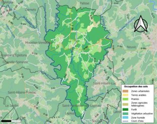 Mappa a colori che mostra l'uso del suolo.