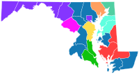 Republican primary second place results by county:
Map legend
Cassilly
Hopkins
Keyes
Klima
Meredith
Pierpont
Sobhani
Songer
Zarwell 1992 United States Senate Republican primary election in Maryland results, second place by county.svg