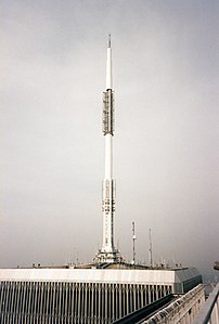 North Tower, antenne, gezien vanaf de South Tower, maart 1998