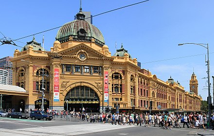 Melbourne's iconic Flinders Street Station, one of Victoria's most recognisable landmarks.