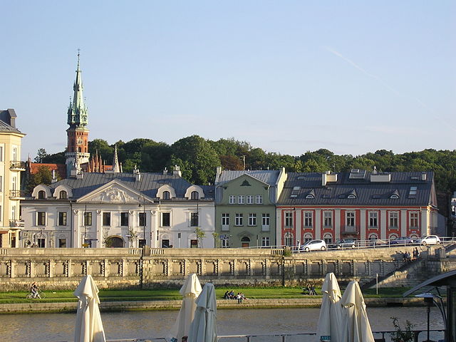 View of Podgórze and Józefińska Street from the river Vistula