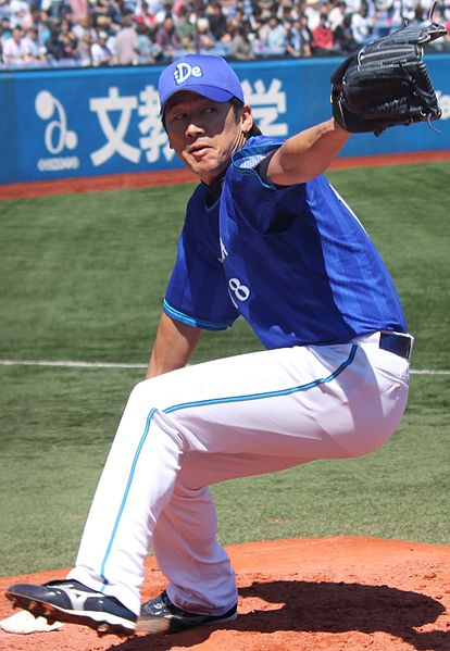 File:20130407 Daisuke Miura, pitcher of the Yokohama DeNA BayStars, at Meiji Jingu Stadium.JPG