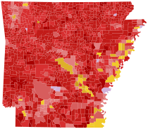 2020 U.S. Senate Election--Arkansas Townships.svg