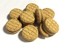 Bite-sized peanut butter sandwich cookies