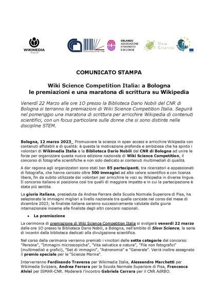 File:20240312 CS premiazione ed editathon Wiki Science Competition Italia.pdf