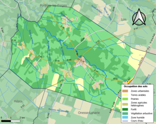 Kleurenkaart met landgebruik.