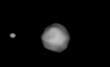 Pre-impact shape model of Didymos and its satellite Dimorphos, based on photometric light curve and radar data 65803 didymos model.png