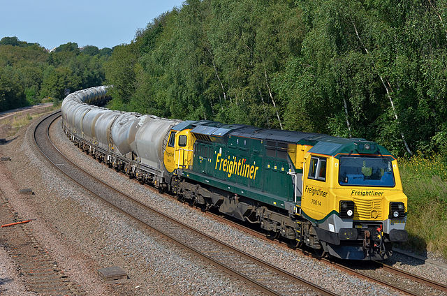 Freightliner 70014 at North Wingfield in September 2012