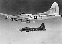 B-17s similar to some of the Dresden raiders, with H2X radars extended from the belly where a turret would normally have been. Other B-17s relied on signals from those with radar 96bg-b17.jpg