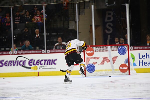 Agostino at the AHL All-Star skills competition in 2017