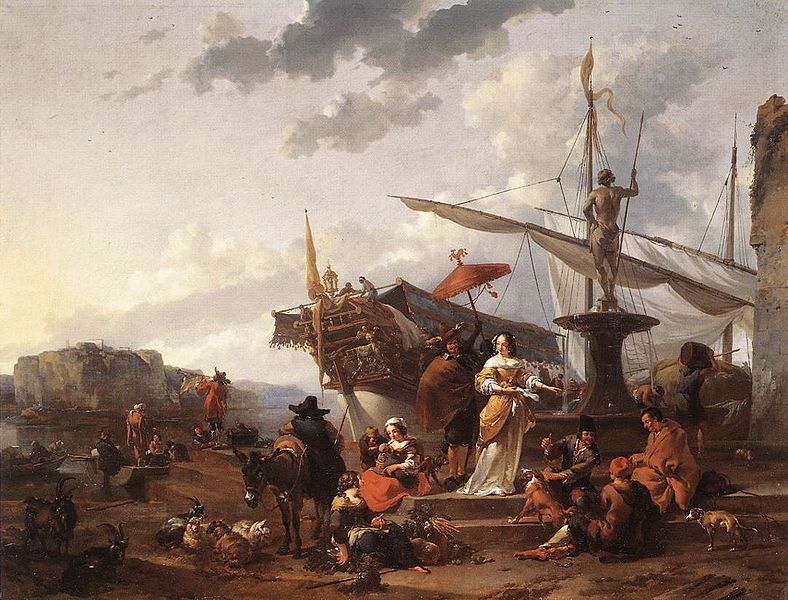 File:A Southern Harbour Scene by Nicolaes Pieterszoon Berchem.jpg