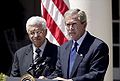 Abbas and George W. Bush in the White House