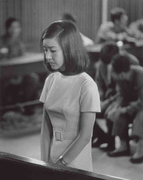 Actress Bang Seong-ja standing before the court (June 14, 1972)