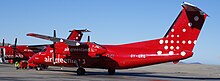 Bombardier Dash 8 turboprops were added to the Air Greenland fleet in 2010 and are used for scheduled and charter flights, such as the shuttle service for the Inuit Circumpolar Council 2010 conference in Nuuk.