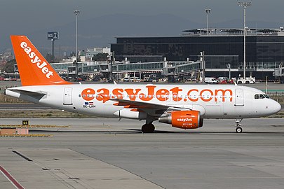 A319 d'EasyJet, avió molt comú