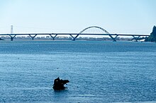 Alsea Bay Bridge from Bayview Road. Lincoln County.